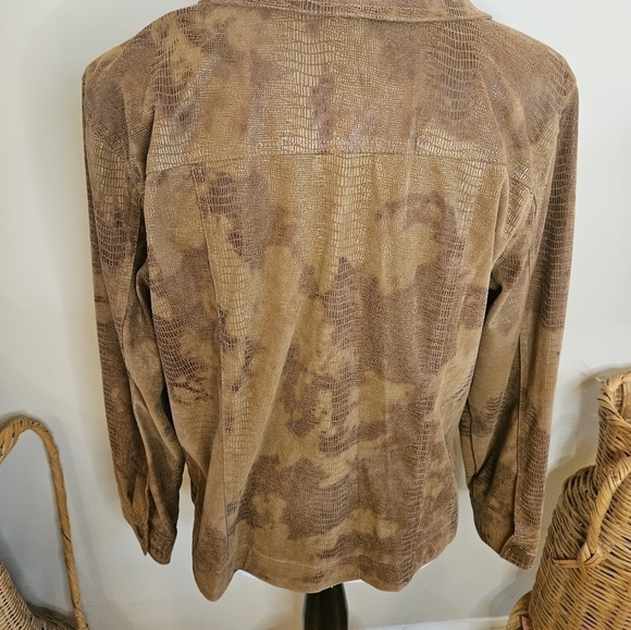 Bamboo Traders brown faux leather jacket size large - Picture 5 of 14